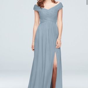 Crisscross off shoulder mesh